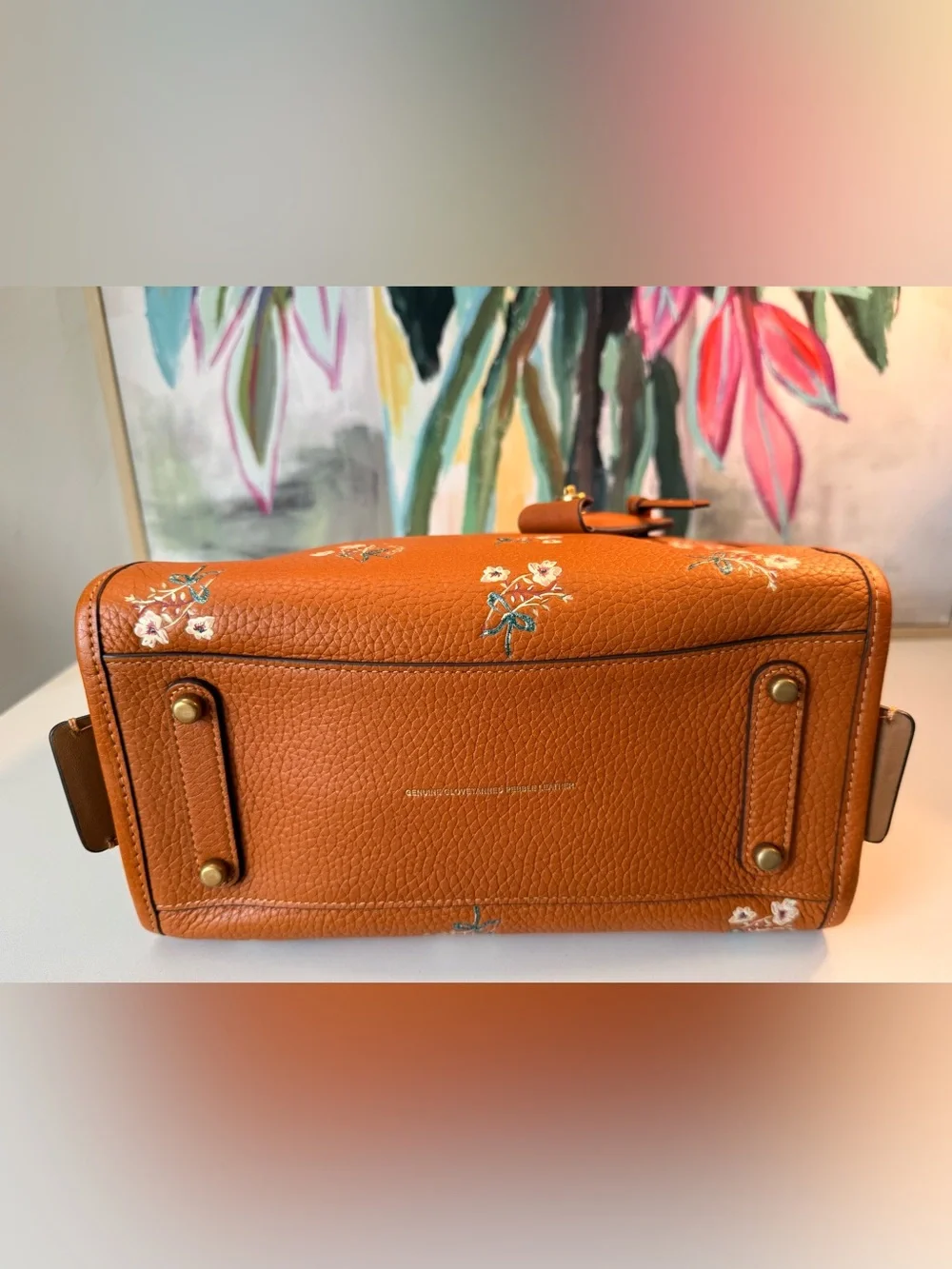 💯 Authentic RARE COACH Rogue 25 Floral Leather Tote Bag